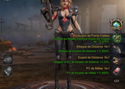 Alexandra officier combat