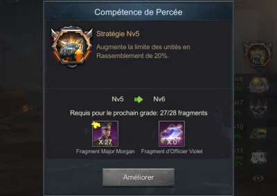 Major Morgan compétence spéciale