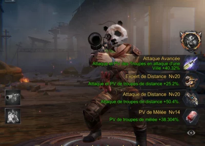 Panda officier combat